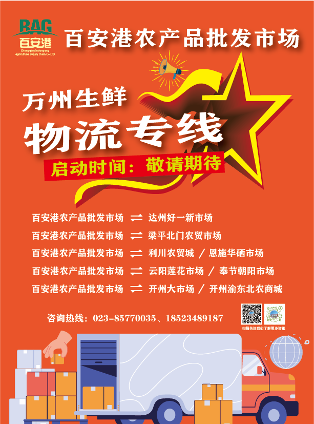 預(yù)告！百安港農(nóng)產(chǎn)品批發(fā)市場物流專線即將啟動！